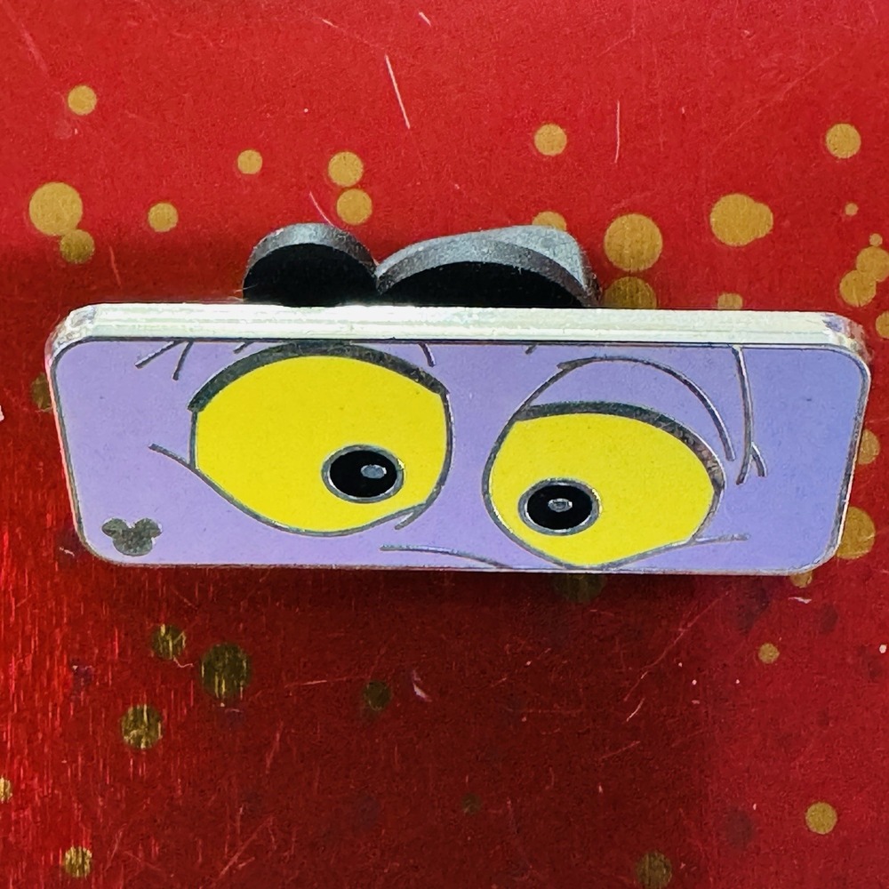 Disney Hidden Mickey Figment Parts Eyes 2010 Pin Enamel Purple Yellow Rectangle